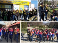 Tinerii UNPR și PNL Dâmbovița le-au felicitat cu flori pe doamne și domnișoare de 8 Martie