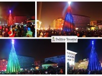 Târgoviște: A fost aprins bradul de Crăciun din centrul municipiului! (foto)