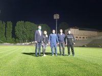Lumină pe stadionul Chindiei Târgoviște! Primele probe la instalația de nocturnă (foto și declarații)