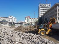 Târgoviște: Piața Tricolorului va fi transformată. Au început lucrările >> Urmează Parcul Mitropoliei și Piața Revoluției