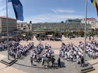 Târgoviște: Flash-Mob de ZIUA EUROPEI, în Piața Tricolorului (video)