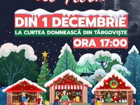 Curtea Domnească din Târgoviște, atracție de sărbători: concert pe 1 Decembrie, patinoar, căsuțe cu dulciuri, colindători și mii de luminițe (detalii)